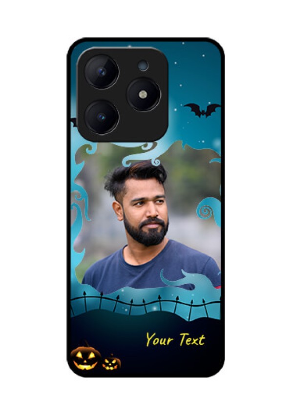 Realme Narzo N63 Custom Glass Phone CaseHalloween Frame Design
