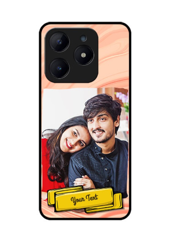 Realme Narzo N63 Custom Glass Phone CaseMarble Texture Design