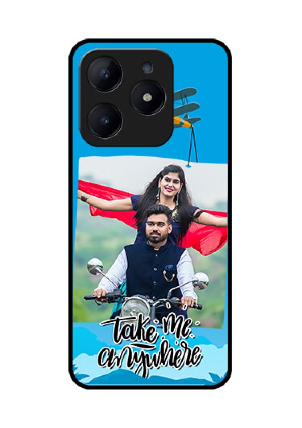 Realme Narzo N63 Custom Glass Phone CaseTraveller Design