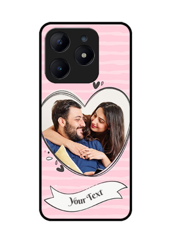 Realme Narzo N63 Custom Glass Phone CaseVintage Heart Design