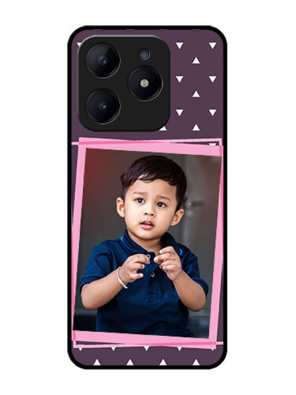 Custom Realme Narzo N63 Custom Glass Phone CaseTriangle Pattern Dotted Design