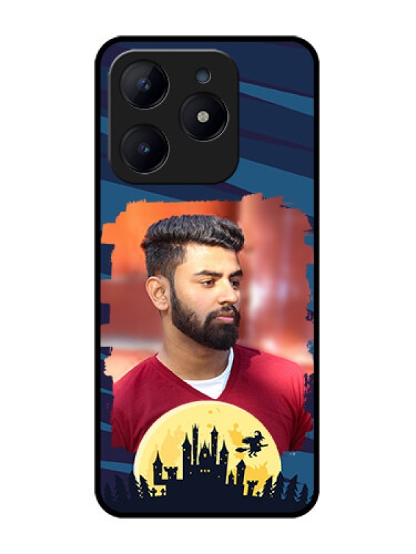 Custom Realme Narzo N63 Custom Glass Phone CaseHalloween Witch Design