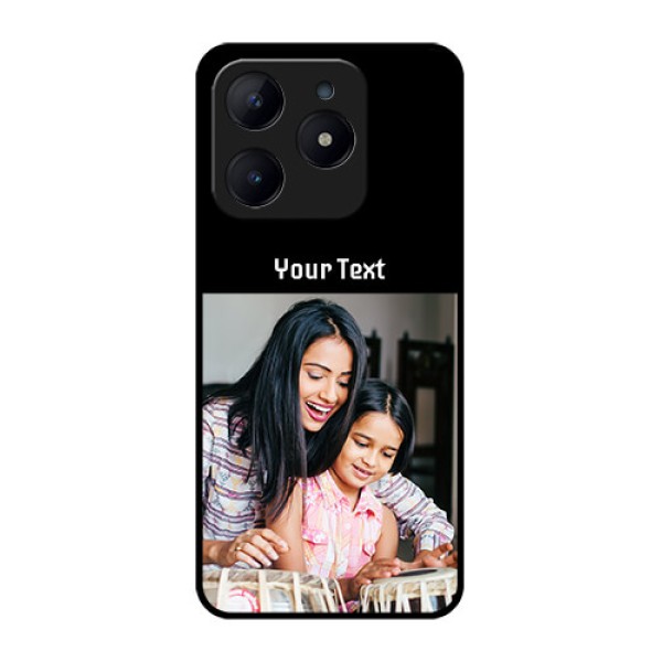 Realme Narzo N63 Custom Glass Phone CasePhoto With Name Design