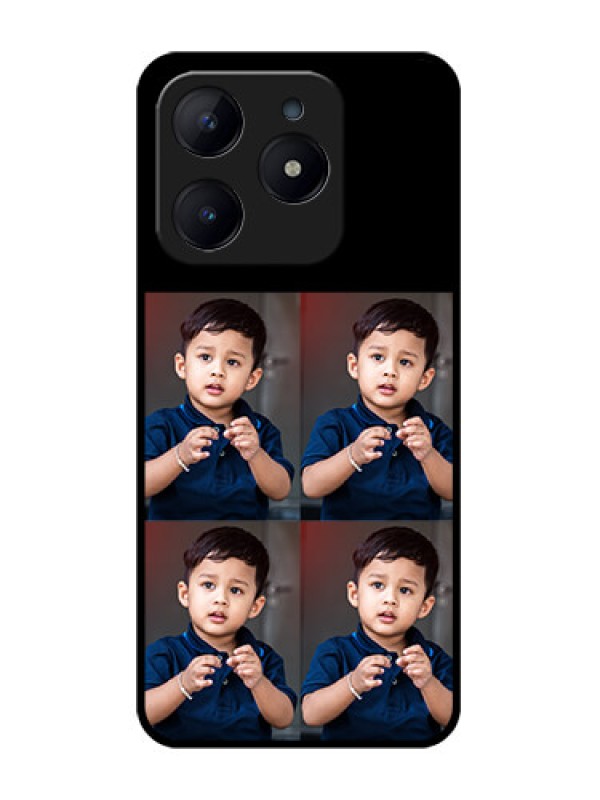 Custom Realme Narzo N63 Custom Glass Phone Case4 Image Holder Design