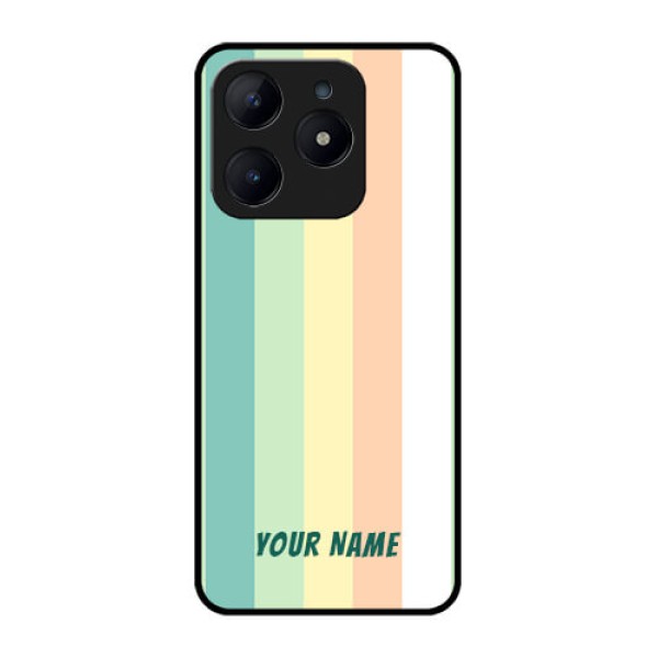 Realme Narzo N63 Custom Glass Phone CaseMulti - Colour Stripes Design Realme Narzo N63 Custom Glass Phone CaseMulti - Colour Stripes Design