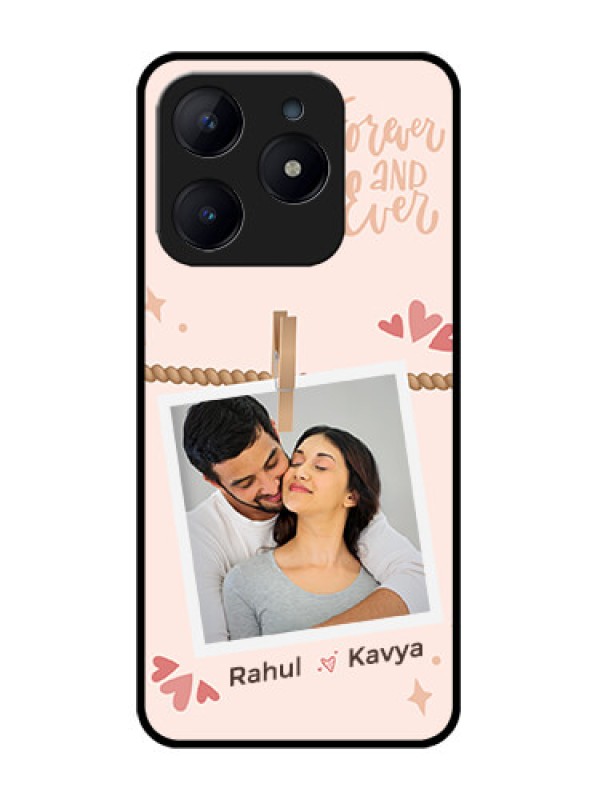 Custom Realme Narzo N63 Custom Glass Phone CaseForever And Ever Love Design