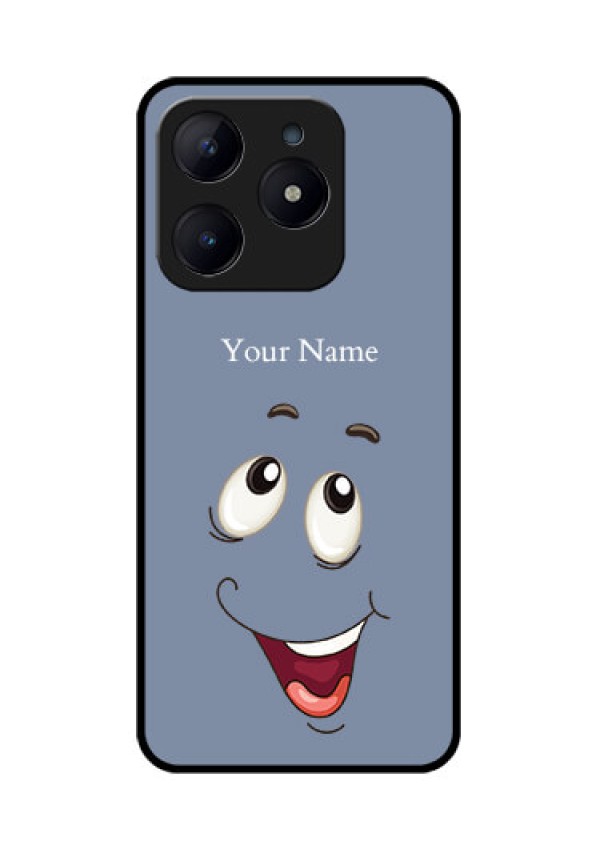Realme Narzo N63 Custom Glass Phone CaseLaughing Cartoon Face Design