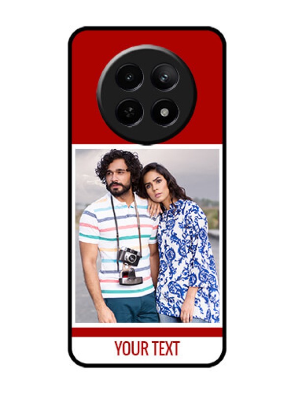 Custom Realme Narzo N65 5G Custom Glass Phone Case - Red Color Design