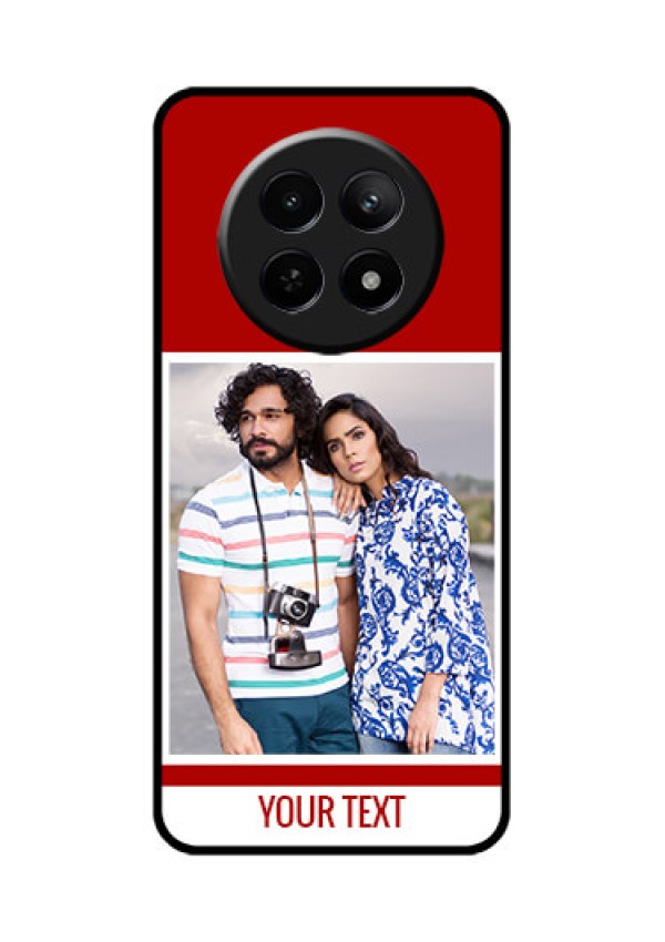 Realme Narzo N65 5G Custom Glass Phone Case - Red Color Design