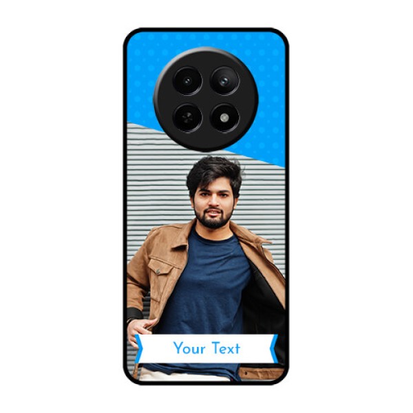 Realme Narzo N65 5G Custom Glass Phone Case - Simple Blue Color Design Realme Narzo N65 5G Custom Glass Phone Case - Simple Blue Color Design