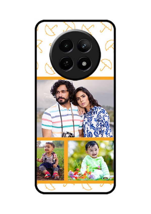 Realme Narzo N65 5G Custom Glass Phone Case - Yellow Pattern Design