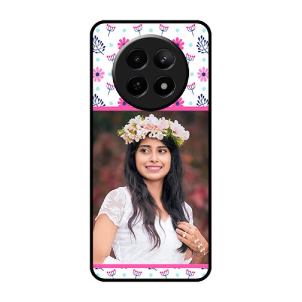 Realme Narzo N65 5G Custom Glass Phone Case - Colorful Flower Design Realme Narzo N65 5G Custom Glass Phone Case - Colorful Flower Design