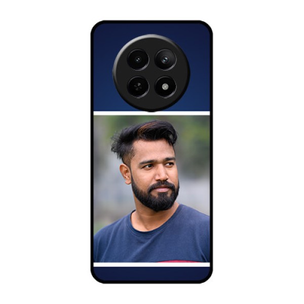 Realme Narzo N65 5G Custom Glass Phone Case - Simple Royal Blue Design Realme Narzo N65 5G Custom Glass Phone Case - Simple Royal Blue Design