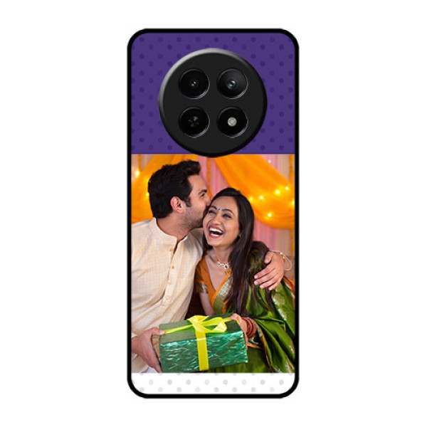 Realme Narzo N65 5G Custom Glass Phone Case - Violet Colored Pattern Design Realme Narzo N65 5G Custom Glass Phone Case - Violet Colored Pattern Design