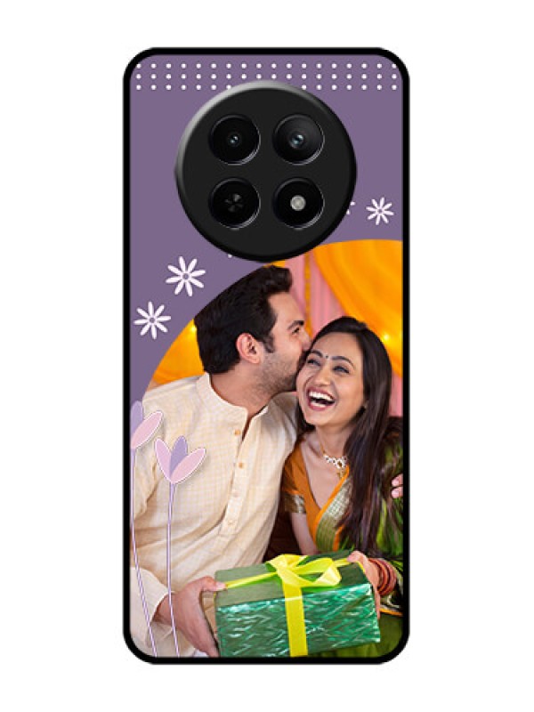 Custom Realme Narzo N65 5G Custom Glass Phone Case - Lavender Flowers Design