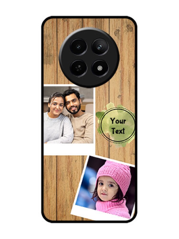 Custom Realme Narzo N65 5G Custom Glass Phone Case - Wooden Texture Design