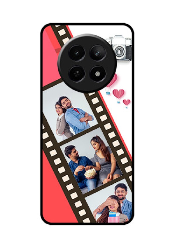 Realme Narzo N65 5G Custom Glass Phone Case - 3 Image Holder With Film Reel