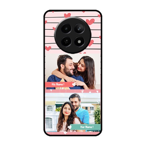 Realme Narzo N65 5G Custom Glass Phone Case - Photo With Heart Design Realme Narzo N65 5G Custom Glass Phone Case - Photo With Heart Design