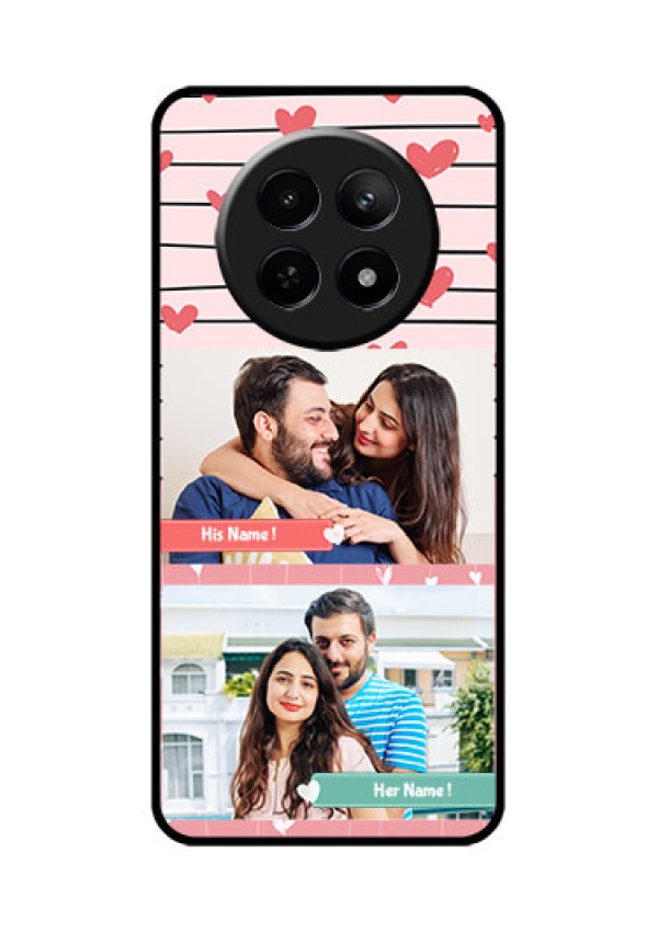 Realme Narzo N65 5G Custom Glass Phone Case - Photo With Heart Design
