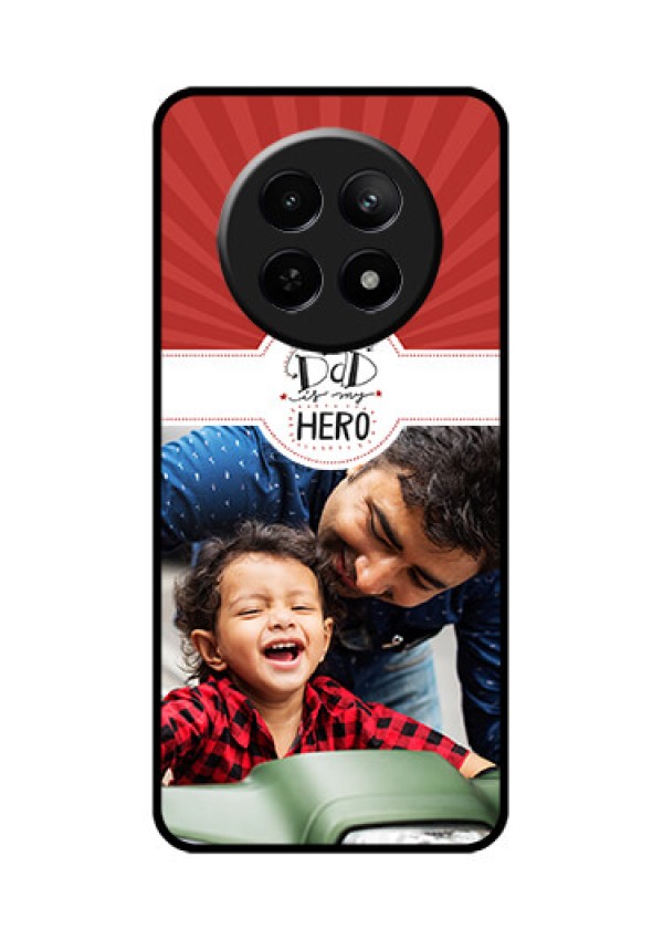 Realme Narzo N65 5G Custom Glass Phone Case - My Dad Hero Design