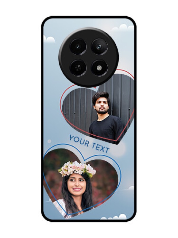 Custom Realme Narzo N65 5G Custom Glass Phone Case - Blue Color Couple Design