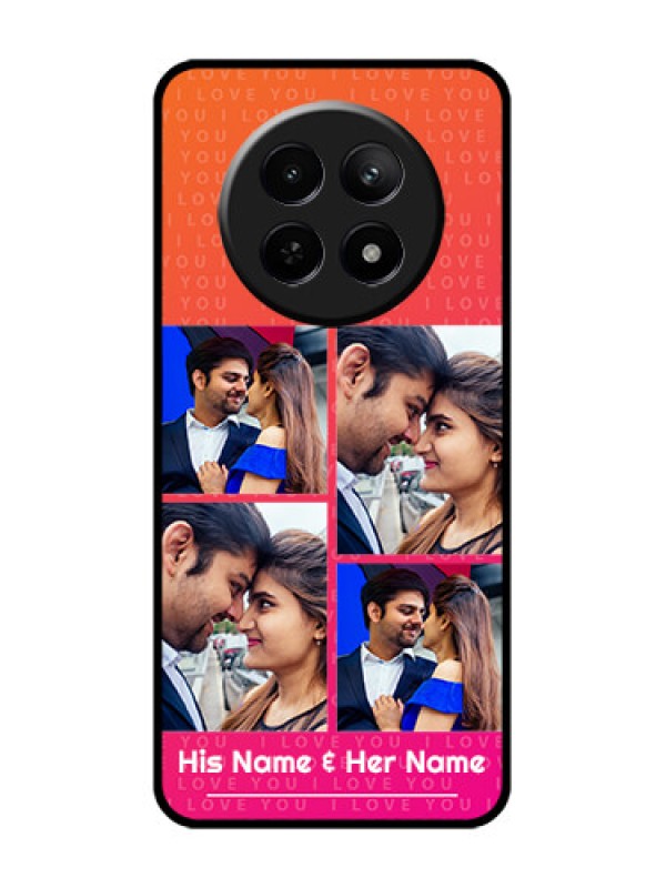 Custom Realme Narzo N65 5G Custom Glass Phone Case - I Love You Pink Design