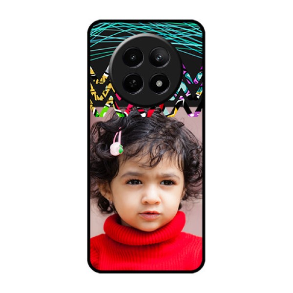 Realme Narzo N65 5G Custom Glass Phone Case - Neon Abstract Design