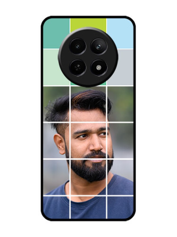 Custom Realme Narzo N65 5G Custom Glass Phone Case - With White Box Pattern