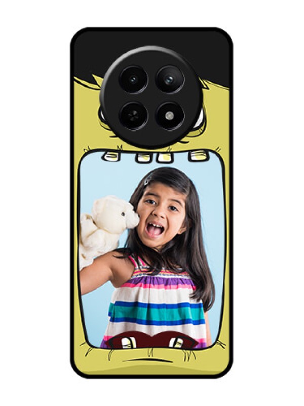 Custom Realme Narzo N65 5G Custom Glass Phone Case - Cartoon Monster Back Case Design