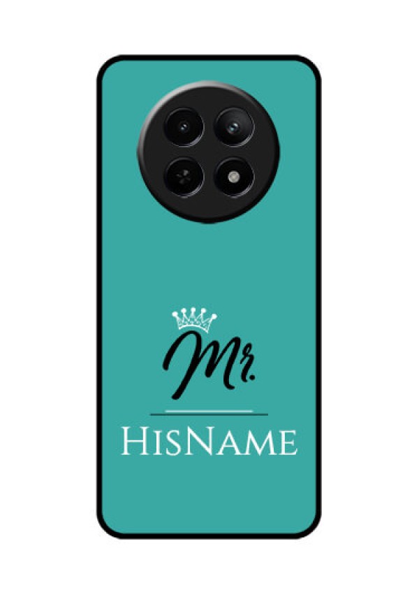 Realme Narzo N65 5G Custom Glass Phone Case - Mr With Name Design