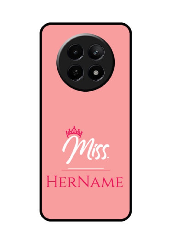 Realme Narzo N65 5G Custom Glass Phone Case - Mrs With Name Design
