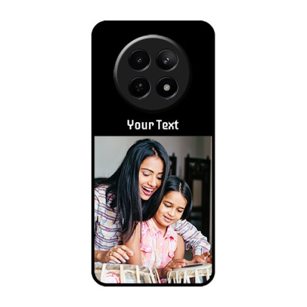 Realme Narzo N65 5G Custom Glass Phone Case - Photo With Name Design