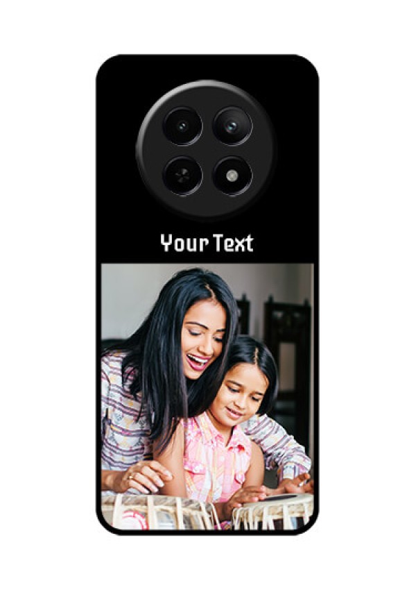 Realme Narzo N65 5G Custom Glass Phone Case - Photo With Name Design