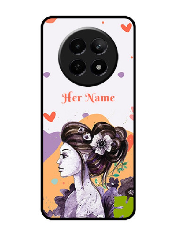 Custom Realme Narzo N65 5G Custom Glass Phone Case - Woman And Nature Design