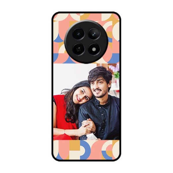 Realme Narzo N65 5G Custom Glass Phone Case - Semi - Circle Maze Pattern Design Realme Narzo N65 5G Custom Glass Phone Case - Semi - Circle Maze Pattern Design