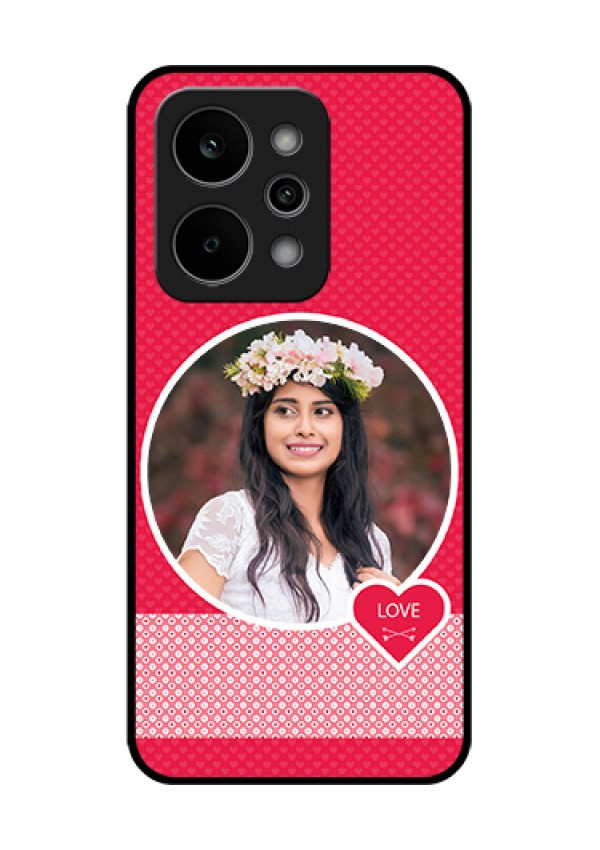 Realme Narzo Power 5G Custom Glass Phone Case - Pink Color Pattern Design