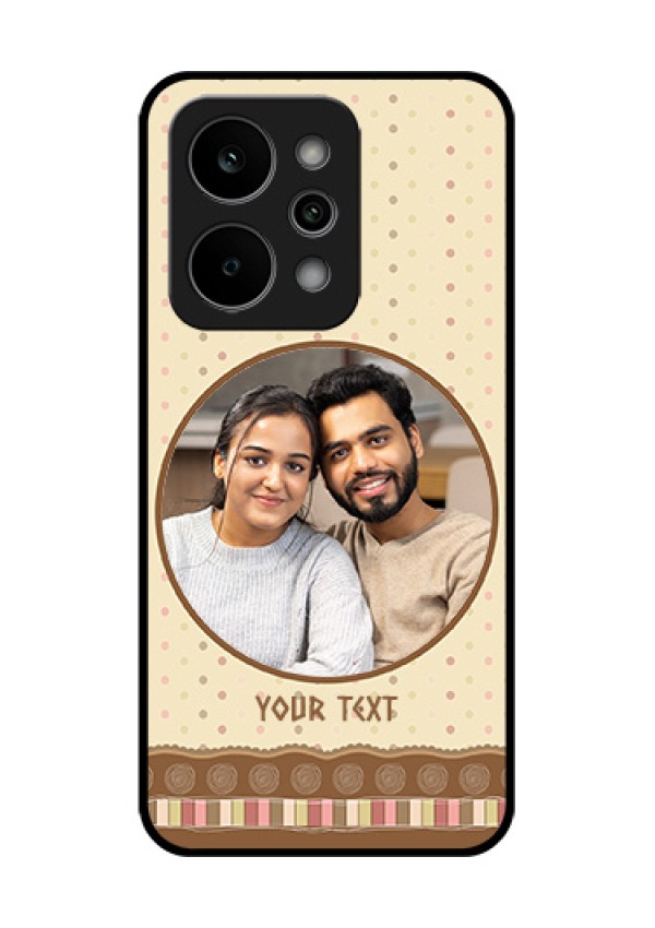Realme Narzo Power 5G Custom Glass Phone Case - Brown Dotted Mobile Case Design