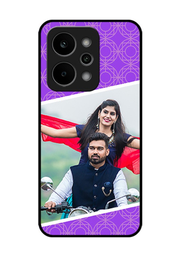 Realme Narzo Power 5G Custom Glass Phone Case - Violet Color Pattern Design
