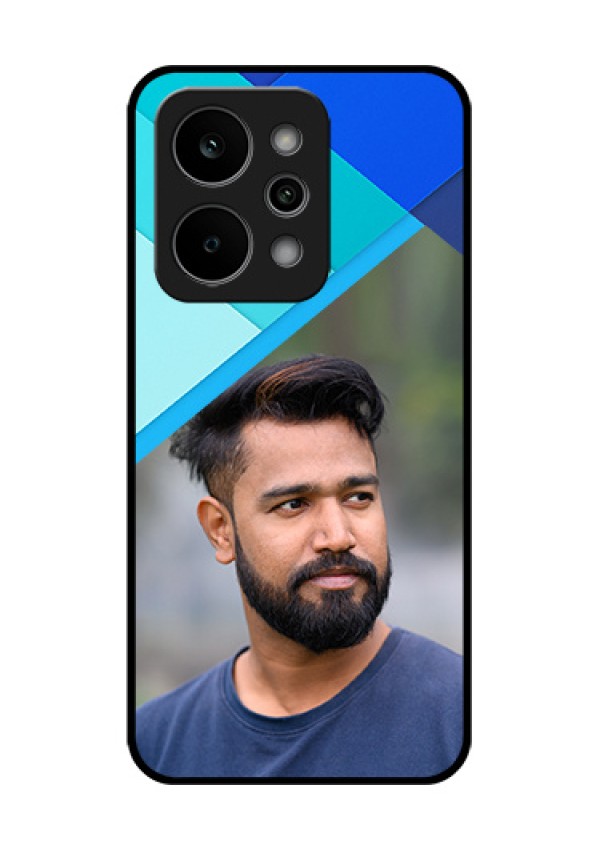 Realme Narzo Power 5G Custom Glass Phone Case - Blue Pattern Design