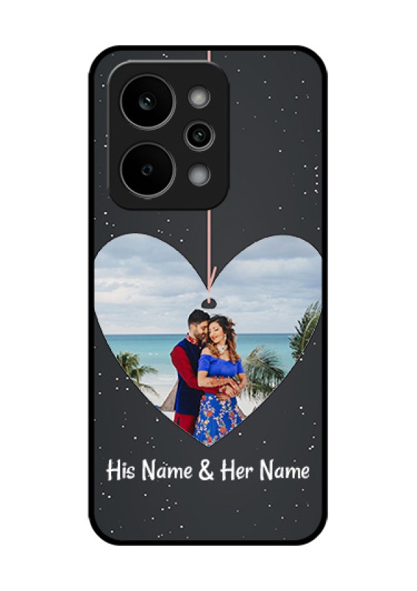 Realme Narzo Power 5G Custom Glass Phone Case - Hanging Heart Design