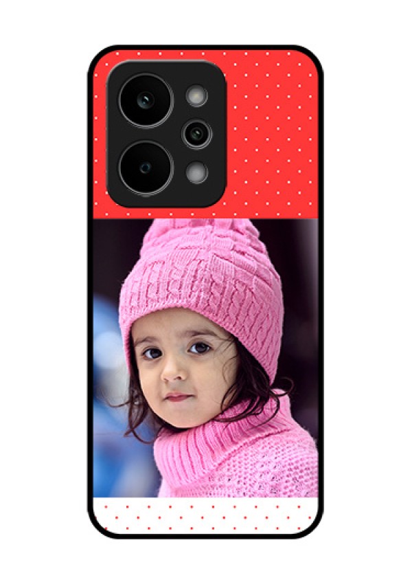 Realme Narzo Power 5G Custom Glass Phone Case - Red Pattern Design