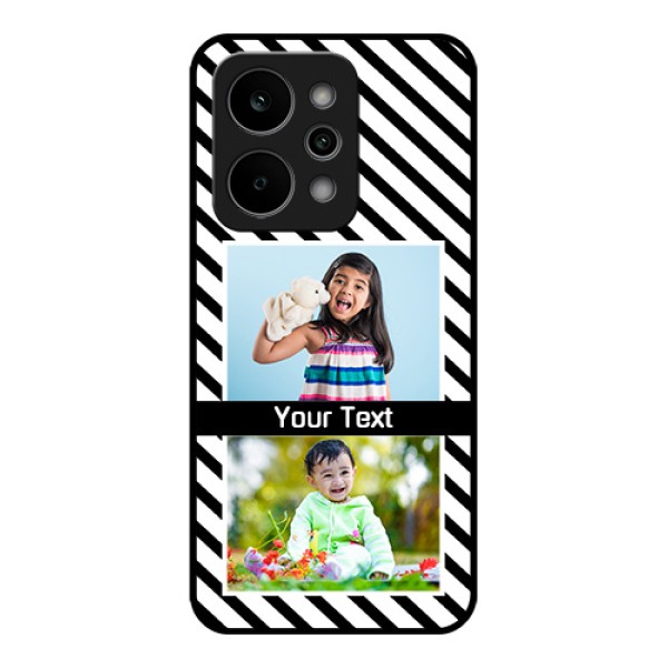 Realme Narzo Power 5G Custom Glass Phone Case - Black And White Stripes Design Realme Narzo Power 5G Custom Glass Phone Case - Black And White Stripes Design