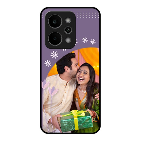 Realme Narzo Power 5G Custom Glass Phone Case - Lavender Flowers Design
