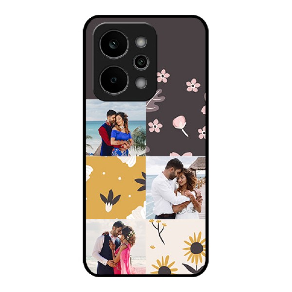 Realme Narzo Power 5G Custom Glass Phone Case - 3 Images With Floral Design Realme Narzo Power 5G Custom Glass Phone Case - 3 Images With Floral Design