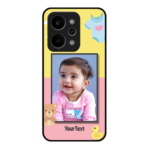 Realme Narzo Power 5G Custom Glass Phone Case - Kids 2 Color Design