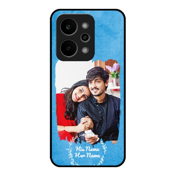 Realme Narzo Power 5G Custom Glass Phone Case - Blue Color Vintage Design Realme Narzo Power 5G Custom Glass Phone Case - Blue Color Vintage Design
