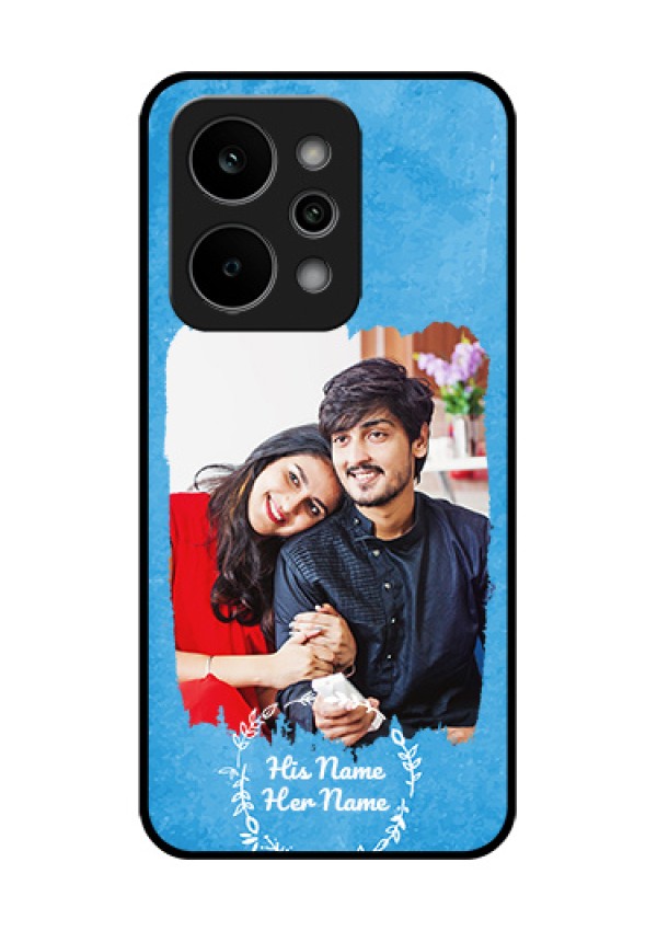 Realme Narzo Power 5G Custom Glass Phone Case - Blue Color Vintage Design