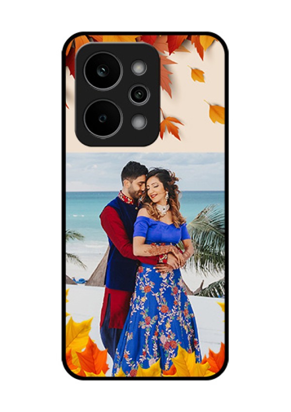 Realme Narzo Power 5G Custom Glass Phone Case - Autumn Maple Leaves Design