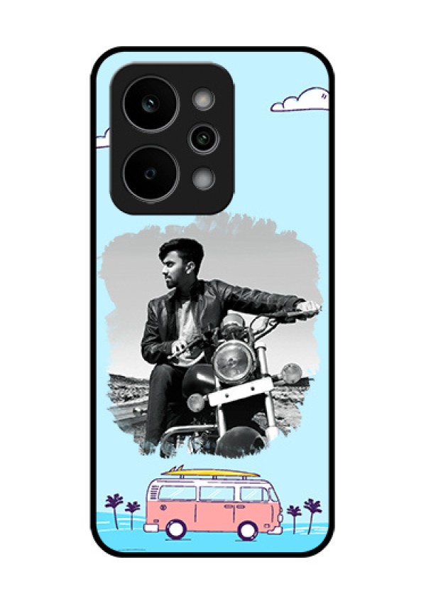 Realme Narzo Power 5G Custom Glass Phone Case - Travel & Adventure Design