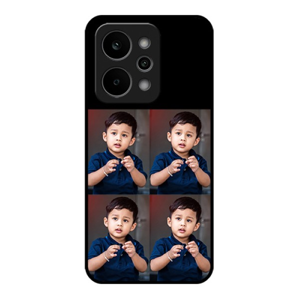 Realme Narzo Power 5G Custom Glass Phone Case - 4 Image Holder Design